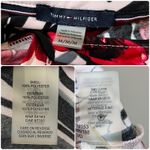 Tommy Hilfiger  Pink Red Black Floral Print Button Down Career Blouse Size Medium Photo 11