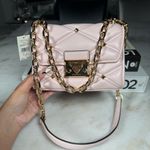 Michael Kors Michael  Serena Small Quilted Studded Crossbody Bag Blush New NWT Photo 2