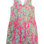 Lilly Pulitzer  Cathy Flamingo Pink Southern Charm Lace Front Shift Dress size 0 Photo 0