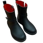 Rag and Bone EUC  Moto Rain Boots Black Size 7 Photo 6