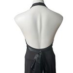 BCBGMAXAZRIA Black Halter Dress with Silk Tie Ribbon, Sz XS Photo 9