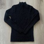 Sparkly Black Women's Turtleneck Sweater Photo 0