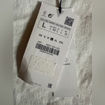 ZARA  White Denim Tube Dress, Size L, NWT Photo 4