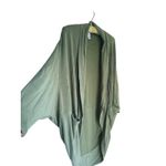 Athleta Ethereal Cocoon Wrap Cardigan Sweater L/XL Green Open Front Cozy Lounge Photo 7
