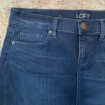 Loft Classic Denim Dark Wash Skirt with Stretch Photo 3