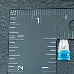 Sterling Silver SCBS 925 Emerald Cut Blue Topaz CZ Cubic Zirconia Pendant 2.9g Photo 5