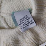 Vintage Ivory Knit Beret Hat Gold Photo 6