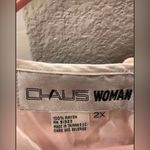 CHAUS Woman Sheer Baby Pink and White Sleep Wear Top Photo 3