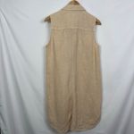 Cloth & Stone Sleeveless Button Front Shirt Dress Tan Linen Blend Size S Photo 4