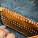 Dooney & Bourke Vtg equestrian blk Pebbled Leather with Brown Trim crossbody Photo 14