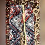 St. John Women’s  Retro Artsy Americana Red White Navy Stretch Jeans Size 4 Photo 7