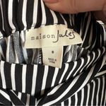 Maison Jules NWT Julliet Black White Striped Wide Leg Capris Photo 4
