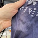 Sachin + Babi  Blue Embroidered Boho Blouse Womens XS Beachy Sheer Lightweight Photo 7