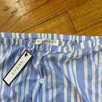 SONCY Blue Striped Women's Pajama Shorts Size 14 Photo 2
