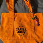 Trader Joe’s Halloween Tote Trick or Treat Candy Bags 4 QTY Keychain Charms Orange Photo 3