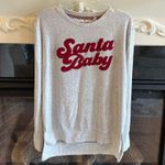 Royce Santa Baby Sweatshirt Pullover Christmas Womens Large Comfy Gray Red Loungewear Photo 5