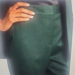 Elie Tahari  Emmy Flat Front Pleated Straight Leg Trousers Emerald Green Size 6 Photo 7