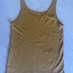 Eileen Fisher  Tank Top  Stretch Organic Cotton Jersey Scoop Neck Orange USA L Photo 0