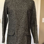 ZARA  WOMAN Black White Houndstooth Textured Long Sleeve‎ Tunic Dress Pockets M Photo 0