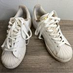 Adidas  | White Lace Up Sneaker Shoe Woman’s 8.5‎ Superstar Photo 4