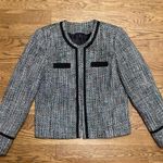 Daisy Fuentes collarless tweed blazer. Size Large Photo 0