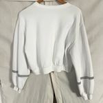 ZARA  Shiny Sparkly Silver White Crewneck Sweatshirt  Photo 7