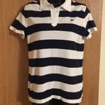 IZOD  women’s cute navy and white striped golf‎ shirt. Size M. EUC Photo 0