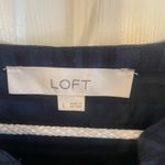 LOFT Women's Sleeveless Blue Striped Ruffle Tie Photo 2