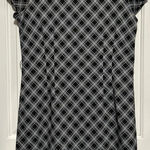 Apostrophe ‎ Women's Black White Checker Cap Sleeve Dress Size L Photo 0