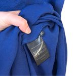 Baum & Pferdgarten Agamora Bias Cut Hammered Satin Slip Dress Bellwether Blue 32 Size XS Photo 7