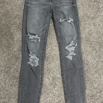 American Eagle  Skinny Jeans Grey Ripped Photo 0