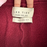 Women's Les Tien Bella Bell Bottom STRUCTURED FLEECE Sweatpants burgundy XS Red Photo 8