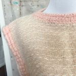 Vintage Hand Knit Short Sleeve Sweater Vest Pink Photo 1