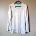 Wilt White Long Sleeve V Neck Top Size Large Photo 3