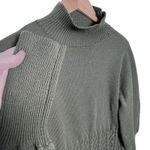 Lulus NWT  Fresh Perspective Olive Green Cableknit Sweater Mini Dress Photo 4