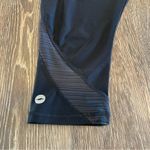 Avia  Black & Charcoal Striped Cropped Workout Legging Size L Photo 2