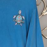 Beach Tee Cotton Long Sleeve Orange Beach Turtle Long Sleeve Photo 3