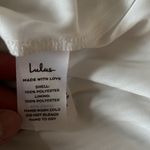 Lulus  ivory/Shiny gold tulle daisy overlay twist back skater dress size Large Photo 8