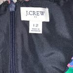 J.Crew Factory Women 12 Navy Blue Floral Basketweave Square-Neck Sheath Dress Photo 8