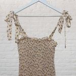 Free People Smocked Bella Mini Dress Small Ivory Floral Photo 3