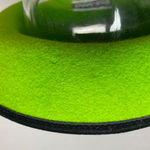 Vintage Felt Wool Hat Women Bright Green Black Velvet Brim Halloween Costume Photo 11