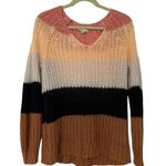 American Eagle  Striped V-Neck Oversized Sweater Photo 1