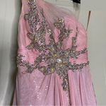 Mac Duggal ‎ Beaded One-Shoulder Prom Pageant Princess Gown Pink Size US 6 Photo 3