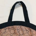 Target NWOT XL Brown and Black Canvas Tote Bag Purse Beach Diaper Bag School Work Photo 1