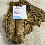 French Kiss Boho Puff Sleeve Crop Top Tie Back Tribal Print L Photo 4