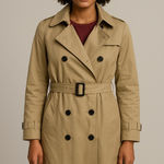 Hunter  Tan Coat with Red Accents Photo 0