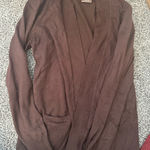 White Stag Brown Open Front Cardigan Photo 0