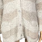 Free People cream and tan striped marshmallow sweater w/POCKETS. Size Small. EUC Photo 2