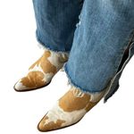 Beverly Feldman Cowhair Western Boots Tan Size 6.5 Photo 2