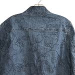Alfred Dunner  Women's Embroidered Denim Jacket Size 10 Blue Floral Photo 7